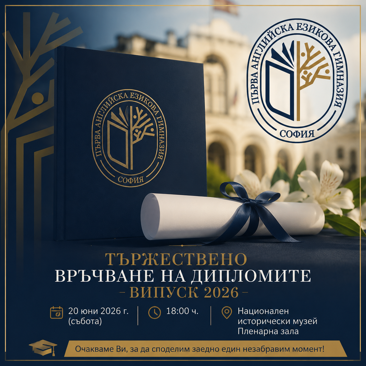 Тържествено връчване на дипломите на випуск 2026
